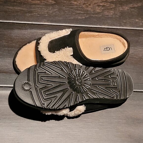 UGG Black / Cream Slides Slippers US7 - Picture 4 of 8